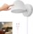 12W LED Binnen Wandlamp met Stekker, Touch Control Wandlampn Dimbaar 360° Draaibaar Nachtlamp, 3000k Warm Wit Verstelbaar Leeslampje, Wandverlichting Voor Woonkamer, Slaapkamer,…