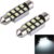 2 STKS 36mm Festoen 3 W 300LM Wit Licht 8 LED 3528 SMD Canbus Foutloze Auto Leeslampen, DC 12