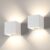 2 stuks led-wandlamp voor binnen en buiten, 12 W wandlamp op en neer instelbare lichtstraal, IP65 waterdichte buitenlamp, led-wandverlichting voor woonkamer, tuin, 4500 K…