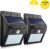 2x Automatische Solar LED lamp – 40 LED – Bewegingssensor – Zonne-energie – Tuinverlichting voor hek en wand