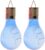 2x Buiten/tuin LED blauw lampbolletje/peertje solar verlichting 14 cm – Tuinverlichting – Tuinlampen – Solarlampen zonne-energie