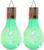 2x Buiten/tuin LED groen lampbolletje/peertje solar verlichting 14 cm – Tuinverlichting – Tuinlampen – Solarlampen zonne-energie