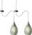 2x stuks groene solar tuinverlichting hanglamp ijzer 21 cm – Solarlampen – Hanglampen – Tuinverlichting