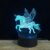 3D LED Creative Lamp Sign Unicorn Eenhoorn – Complete Set