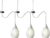 3x stuks witte solar tuinverlichting hanglamp ijzer 21 cm – Solarlampen – Hanglampen – Tuinverlichting