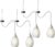 4x stuks witte solar tuinverlichting hanglamp ijzer 21 cm – Solarlampen – Hanglampen – Tuinverlichting