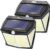 AGM Solar Buitenlamp – Set van 2 Stuks – Bewegingssensor – 412 LED – Waterdicht – Buiten & Tuin sensor – Buitenverlichting op Zonne-energie- Zwart