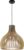 Atmooz – Hanglamp Miguel – E27 – Woonkamer / Slaapkamer / Eetkamer – Plafondlamp – Naturel kleur – Hout – Hoogte : 55cm