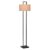 Atmooz – Vloerlamp Belford – Staande Lamp – Stalamp – Woonkamer – Zwart en witte kap – Hoogte 168cm – Metaal