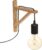 Atmosphera Wandlamp Wild – Hout – H22.5 cm – Lamp voor aan een wand – EXCL lamp