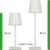 Bailey LED Tafellamp Charge&Go Wit 3.5W 2700K 210lm IP54 Staploos dimbaar Oplaadbaar USB-C 5V DC 380x105mm Anti-slip sokkel