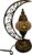 Baquey – Mozaïeken lampen – Tafellamp – Handgemaakt – Oosters – Bohemian – Mosaic – Decoratie – Cadeau artikel – Halve maan – Gold star