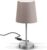 B.K.Licht – KlassiekeTafellamp – taupe bedlamp – excl. E14 lichtbron