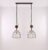 BRILLIANT lamp Century hanglamp 2-lichts zink antiek / bruin