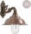 Bronzen muurlamp Chateau 2 Koper deksel E27 buitenlamp