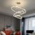 Chandelix – Luxe Hanglamp Goud Chroom – 3 Ringen – met Afstandsbediening en App – Dimbaar – 3 lichts – In hoogte verstelbaar – Industrieel – Eetkamer – Keuken – Woonkamer -…