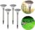 Cheqo® Solar Tuinverlichting – Tuinlampen op Zonneenergie – Padverlichting Zonne-Energie – RVS – Grondpin – Tuin Verlichting – Buitenverlichting – ø14cm – 47cm Hoog – 4 Stuks