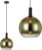 Chique hanglamp Chandra | Gradiente | 1 lichts | goud / transparant / zwart | glas / metaal | in hoogte verstelbaar tot 150 cm | Ø 30 cm glas | eetkamer / woonkamer / slaapkamer…