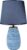 Clayre & Eef Tafellamp Ø 20×35 cm Blauw Wit Keramiek Rond Bureaulamp