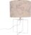 Clayre & Eef Tafellamp Ø 22×34 cm Beige Wit Ijzer Textiel Bureaulamp