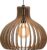 Decospace Venetian Timber Glow DE-003 – houten hanglamp – MDF lamellen 43 x 46 cm – met dimbare LED-filament lamp – 30 lamellen