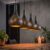 DePauwWonen – Hanglamp Ciara zwart/bruin – 4 lichts – E27 Fitting – Donker Bruin – Hanglampen Eetkamer, Woonkamer, Industrieel, Plafondlamp, Slaapkamer, Designlamp voor Binnen