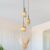 Design hanglamp 3-lichts zwart met gouden detail – Sita