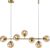 Design hanglamp 7-lichts met amber glazen bollen