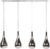 Design hanglamp metsilver drop | 130x20x150 cm | chroom glas | verstelbare hoogte | modern / industrieel | eetkamer / woonkamer | sfeerverlichting