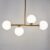 Design plafondlamp goud met melkwit glas, 4-lichts – Asun