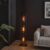 Design vloerlamp tower | 3 lichts | smoke glas-geperforeerd staal | Artic zwart | 32x23x158 cm | modern / industrieel | woonkamer / kantoor