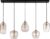 Diamond Glass – Hanglamp – glas – diamantmotief – 5 lichtpunten