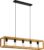 EGLO Blackcrown 1 Hanglamp – E27 – 100 cm – industrieel – Hout – Zwart/Bruin