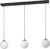 EGLO Rondo 3 Hanglamp – E27 – 121 cm – Zwart/Wit