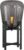 Expo trading Benn Mini tafellamp | Ø25cm | 40 cm hoog | zwart frame | rookglas