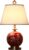 Fine Asianliving Chinese Tafellamp Porselein Rood Goud met Kap