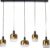 Freelight – Hanglamp Vario 5 lichts L120 cm goud glas zwart