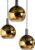 Furntastik Hanglamp, 3-lichts,H850 goud