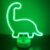 Groenovatie LED Neon Tafellamp “Dino” – Op Batterijen en USB – 20x10x29cm -Groen