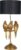 HAES DECO – Tafellamp – City Jungle – Goudkleurige Papagaaien Lamp, formaat Ø 33×79 cm – Zwart / Goudkleurig Polyresin Papegaai – Bureaulamp, Sfeerlamp