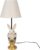 HAES DECO – Tafellamp – Dramatic Chic – Stijlvol Konijn, formaat Ø 23×53 cm – Goudkleurig / Beige Polyresin – Bureaulamp, Sfeerlamp, Nachtlampje