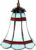 HAES DECO – Tiffany Hanglamp Ø 15×115 cm Blauw Rood Glas Metaal Rond Hanglamp Eettafel Hanglampen Eetkamer Glas in Lood