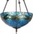 HAES DECO – Tiffany Hanglamp Ø 41x170cm Blauw Groen Metaal Glas Libelle Hanglamp Eettafel Hanglampen Eetkamer Glas in Lood