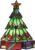 HAES DECO – Tiffany Tafellamp Kerstboom 17x17x23 cm Groen Glas Tiffany Bureaulamp Tiffany Lampen Glas in Lood