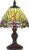 HAES DECO – Tiffany Tafellamp Ø 18×30 cm Groen Glas Kunststof Libelle Tiffany Bureaulamp Tiffany Lampen Glas in Lood