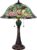 HAES DECO – Tiffany Tafellamp Ø 47×60 cm Groen Bruin Glas Driehoek Libelle Tiffany Bureaulamp Tiffany Lampen Glas in Lood