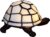 HAES DECO – Tiffany Tafellamp Schildpad 22x18x16 cm Beige Glas Tiffany Lampen Nachtlampje Glas in Lood