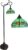 HAES DECO – Tiffany Vloerlamp 152 cm Groen Bruin Kunststof Glas Rond Staande Lamp Glas in Lood Tiffany Lamp