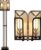 HAES DECO – Tiffany Vloerlamp 35×182 cm Beige Bruin Glas Rechthoek Staande Lamp Staanlamp Tiffany Lamp