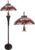 HAES DECO – Tiffany Vloerlamp Rood Ø 51×166 cm E27/max 3x60W